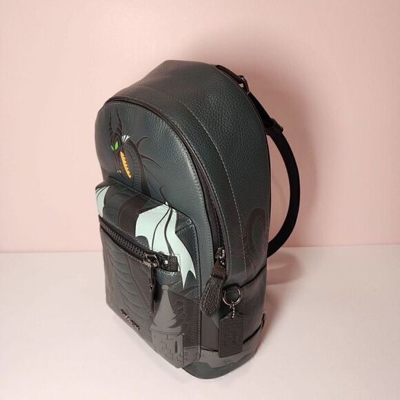 NWT CC045 Disney X Coach West Pack Maleficent Dragon Motif Villains - Picture 2 of 7